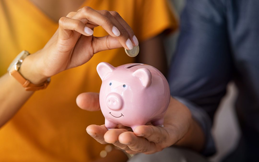 Couple with Piggy Bank