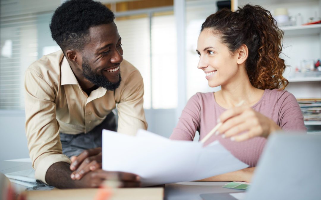 couple looking at paperwork