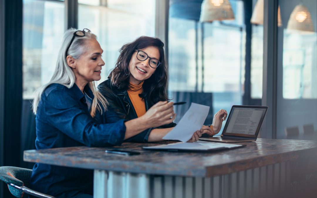 Women working on computer.