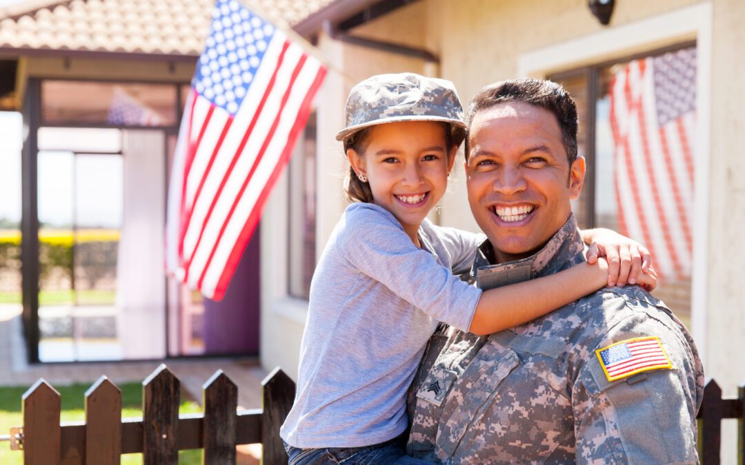 Veteran coming home to family.