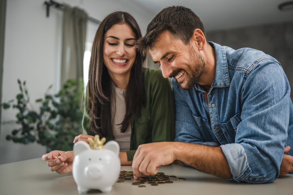 Couple Work on Budget